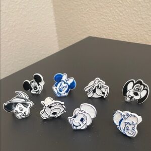 Lot of 8 Vintage Disney Productions Character Plastic Rings Mickey Minnie